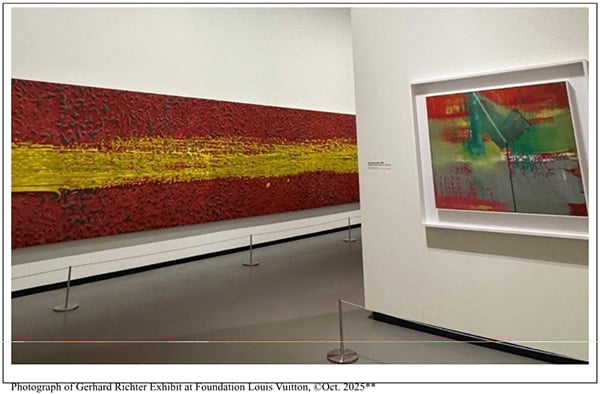 Photograph of Gerhard Richter Exhibit at Foundation Louis Vuitton, Oct 2025