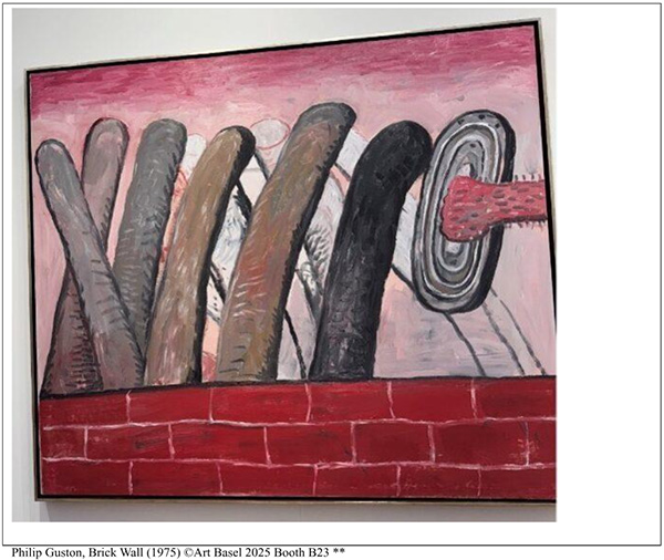 Philip Guston, Brick Wall (1975) ©Art Besel 2025 Booth B23**